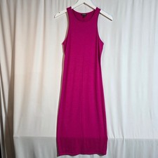 Express Pink Racerback Midi Tank Dress Women’s Medium Stretch