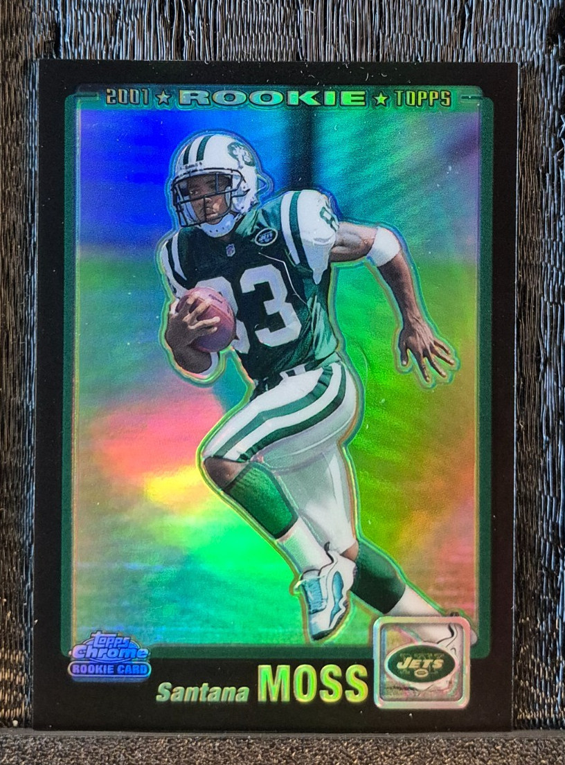 2001 Topps Chrome Black Refractor Santana Moss#224 Rookie New York Jets /100