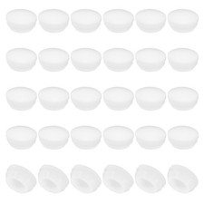 14mm Diameter Silicone Round Snap, 30 Pcs Furniture Hole Plug, White