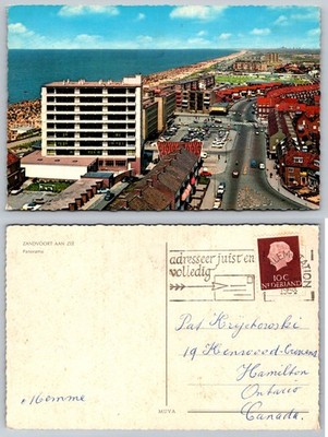 Zandvoort aan Zee Panorama Postcard 1964 Dutch Coast Beach Resort MUVA