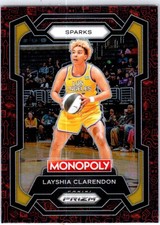 2024 Panini Prizm Monopoly WNBA #57 Layshia Clarendon Classic Icons Red Prizm