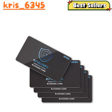 RFID Blocking Card   NFC Contactless Credit Debit Card Protector 5 Pack 