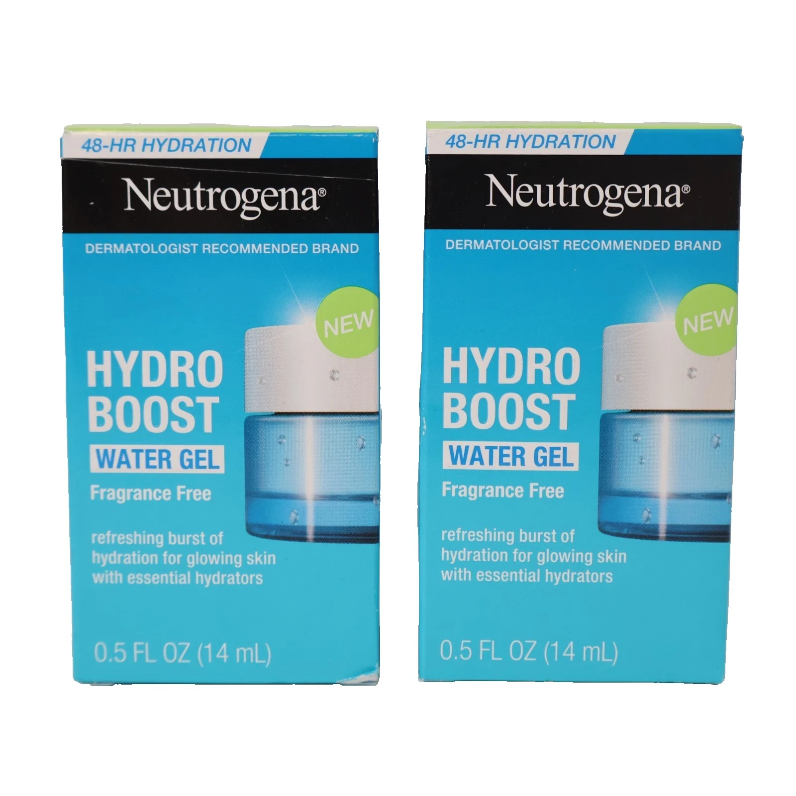 2 PACK Neutrogena Hydro Boost Water Gel Moisturizer w/ Hyaluronic Acid 0.5 fl oz