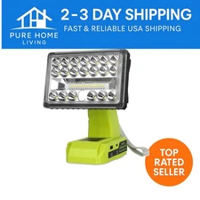 Rechargeable 18W LED Work Light with 3 Brightness Modes & 110° Adjustable Head