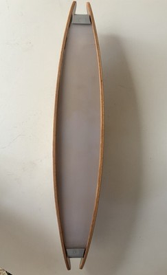 ZEBRANO Surface Ceiling Mount By ATELIER SEDAP, French Solid Zebra Wood, Frosted