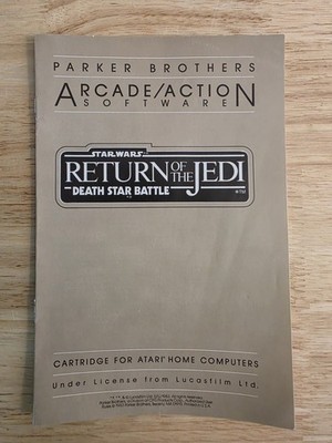 Atari 400/800/1200XL Star Wars Return of the Jedi Death Star Battle Manual Only
