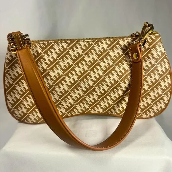 JW Pei Fei Joy Shoulder Bag Brown Monogram Vegan Leather NWT image 6