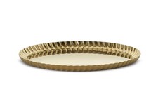 Vassoio Rotondo acciaio rivestimento PVD Oro PLEATS , Alessi