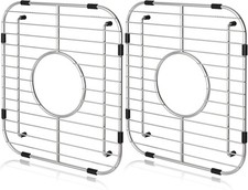 Orgneas 2 Pack 304 Stainless Steel Sink Protector Grid 13.2"x11.6"