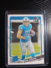 Sam LaPorta Rated Rookie RC 2023 Donruss Football Card #332 Detroit Lions. rookie card picture
