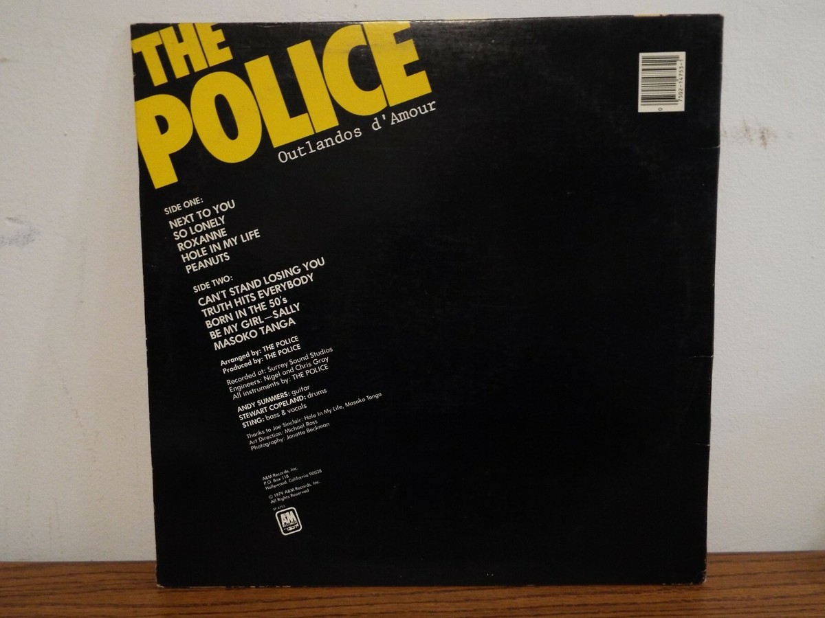 THE POLICE OUTLANDOS D' AMOUR 1978 ROCK LP VINYL ALBUM | eBay