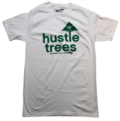 LRG Lifted Research Group Hustle Trees Mens White Green Shirt NWT XL