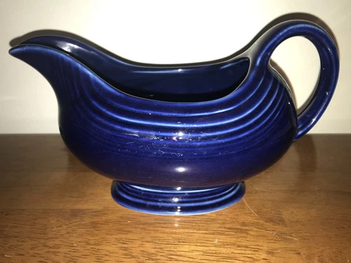 Vintage Cobalt Blue Fiestaware Fiesta Gravy Sauce Boat HLC Homer Laughlin