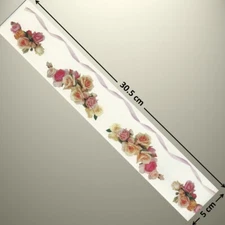 Mrs Grossman's Sticker - 12" X 2" ROSES & RIBBONS - PHOTOESSENCE - Up to 20% OFF