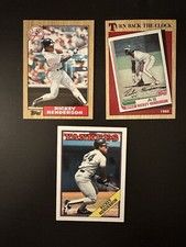 Rickey Henderson 1987 1988 Topps  New York Yankees Oakland Athletics