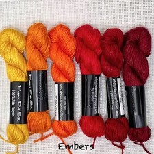 Planet Earth Pepper Pot single strand silk collection Embers Fire needlepoint