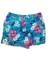Vintage 80s tropical Shorts With Pockets. Size Large
