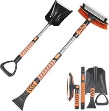 4 in 1 -  UPGRADED CAR KIT, 42'' Snow Brush, Ice Scraper, Squeegee, Snow Shovel