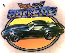 Vintage Chevy Corvette Chevrolet Car Iron On Transfer