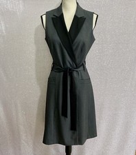 Calvin Klein Women's Sexy Pencil Dress Gray Black Knee Length Casual Size 6