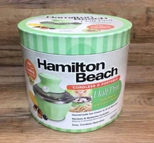 HAMILTON BEACH - CORDLESS - HALF PINT - SOFT SERVE ICE CREAM MAKER