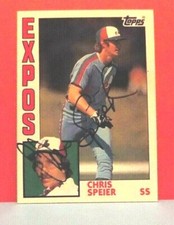 Chris Speier Montreal Expos 1984  Autographed Card