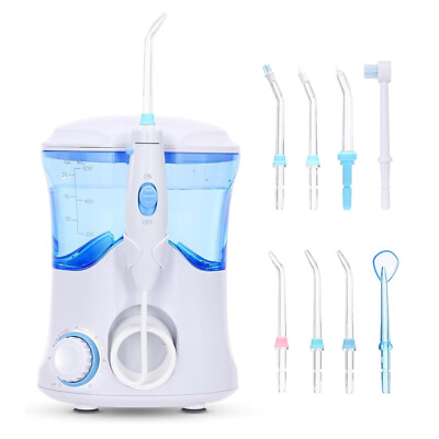 #ad Water Flossing Oral Irrigator 600ML Dental Cleaner 10 Adjustable Pressure 7 Tips $25.10