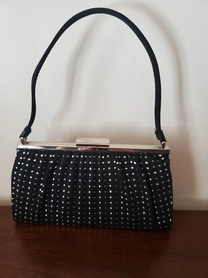 Bolso de mano de noche Nine West negro mini con tachuelas Foto 2 de 4