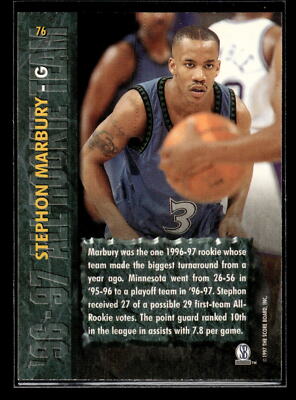 1997 Score Board Rookies #76 Stephon Marbury Mint+ New | eBay