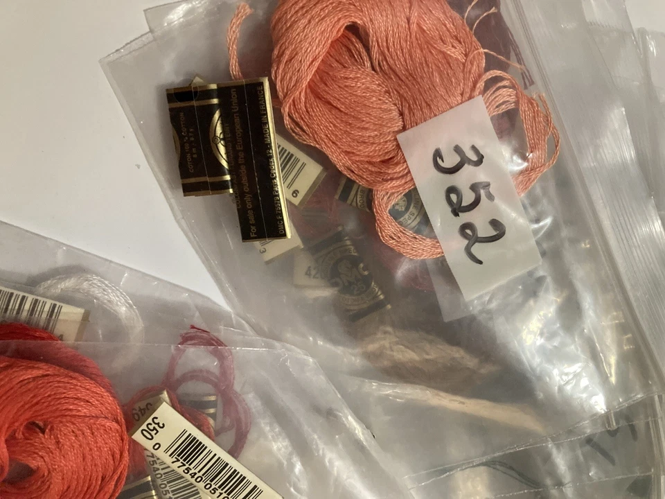 DMC Embroidery Floss Lot of 49 Skeins & Bags Mouline Special Cotton Variety #62 - Image 2 of 4