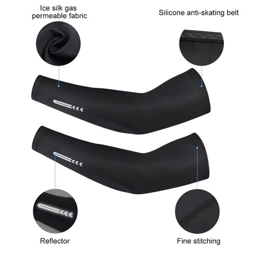 1Pair Ice Fabric Breathable UV Protection Running