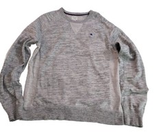 Classic Champion Men Textured French Terry Crew Neck Sweatshirt Large Vintage