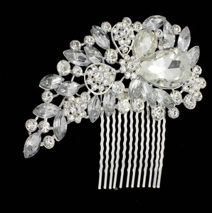 Silver Gold Bridal Bridesmaid Wedding Hair Comb Clip Rhinestone