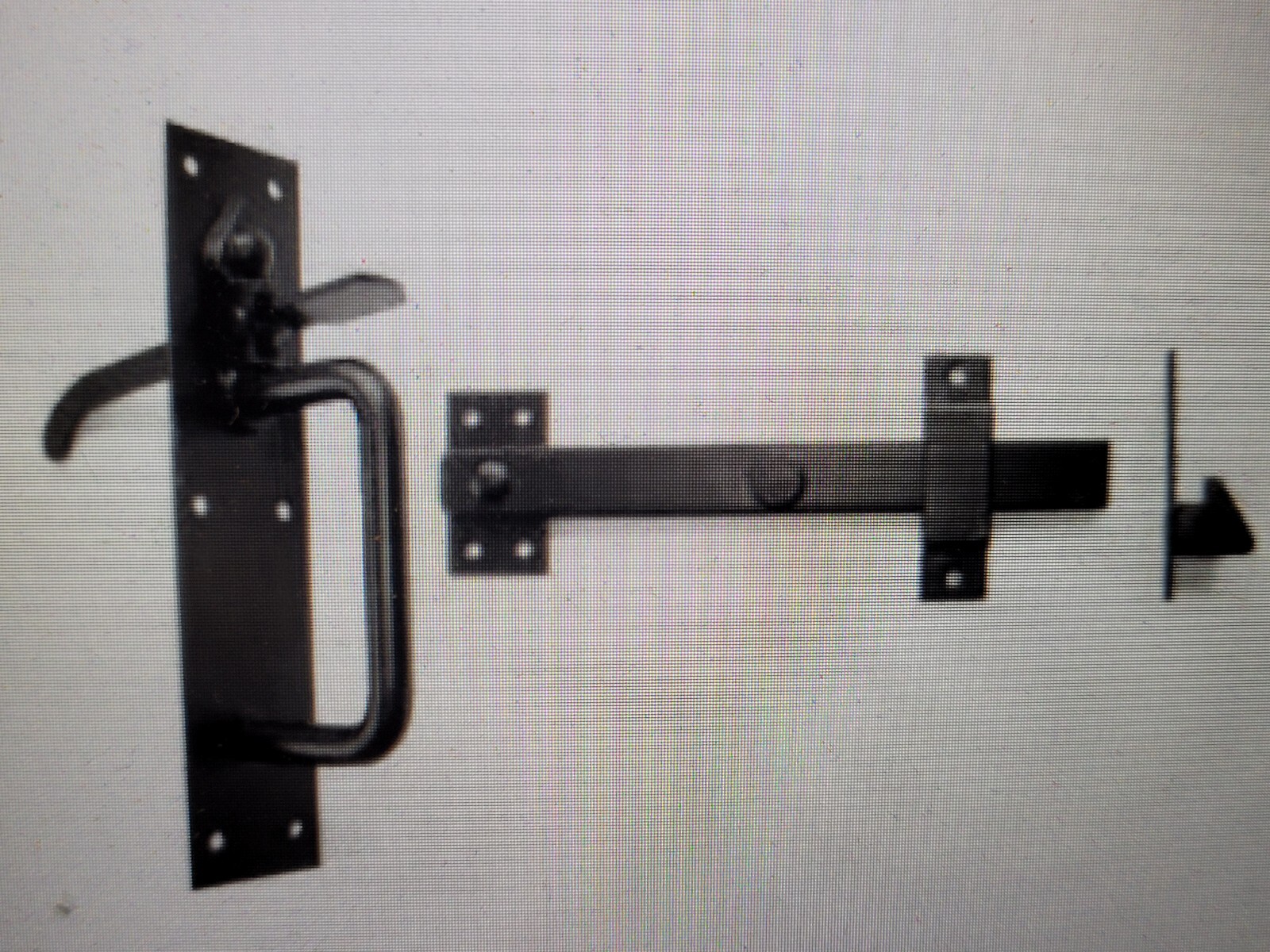 A Perry - Heavy Suffolk Gate latch 2in - Black
