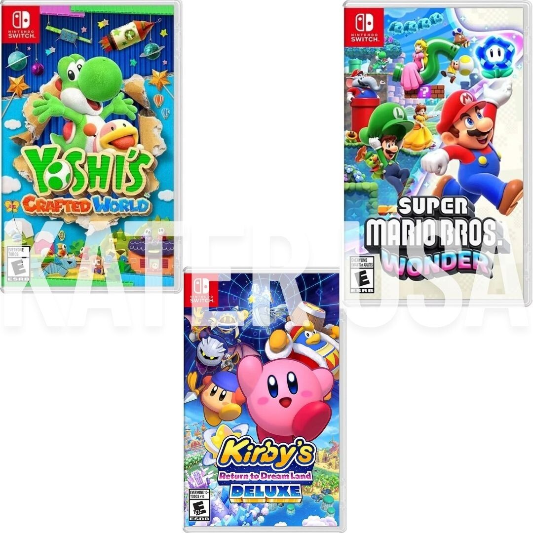 Yoshi's Crafted World & Kirby's DreamLand & Mario Wonder