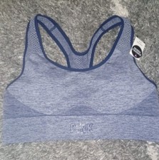 Victoria's Secret pink seamless mesh racerback sport bra NEW Navy medium