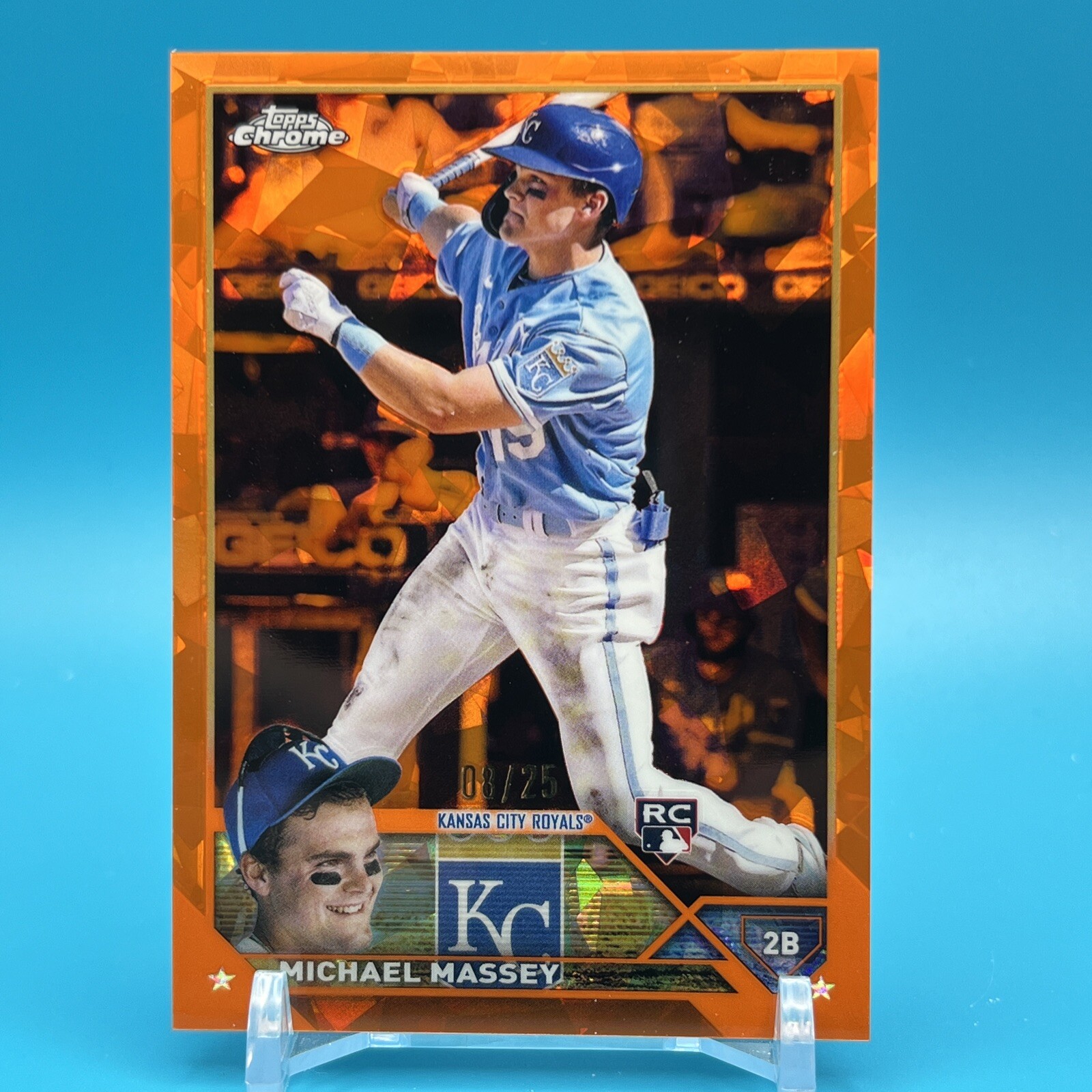 Michael Massey 2023 Topps Chrome Sapphire Orange #167 8/25