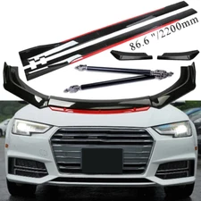 For Audi A4 A5 A6 A7 Front Bumper Lip Spoiler Splitter /Side /Skirt Body