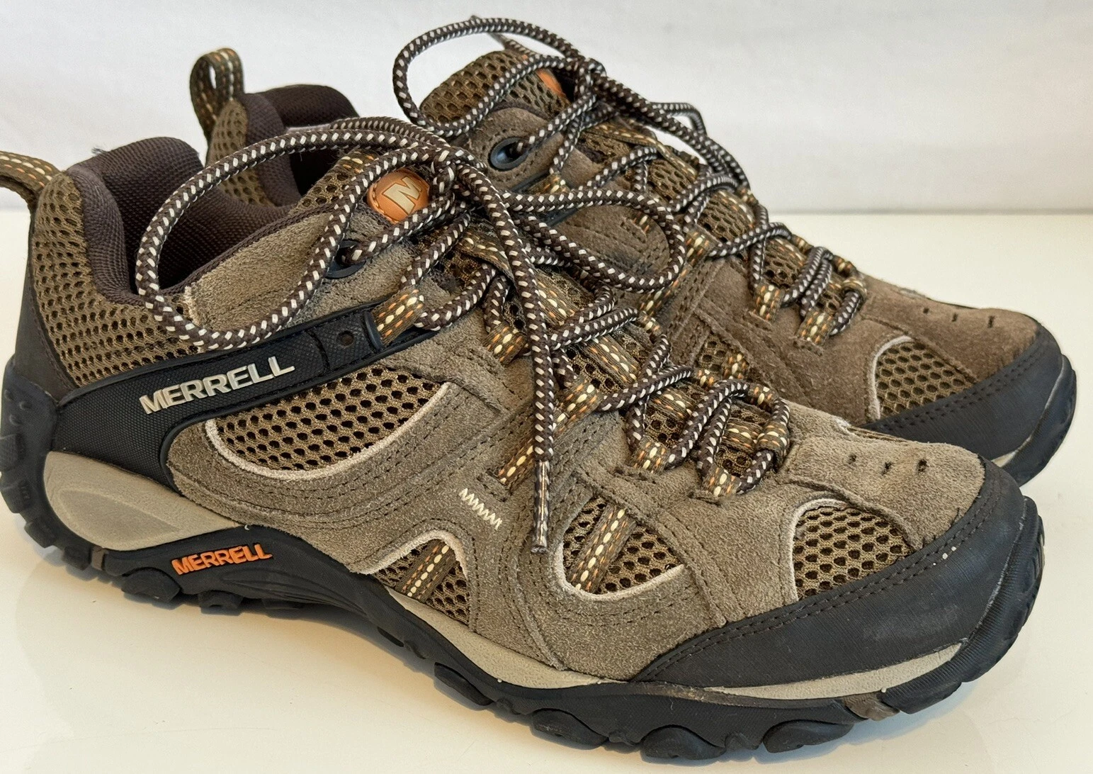 merrell canteen marmalade hiking trail cushion shoes