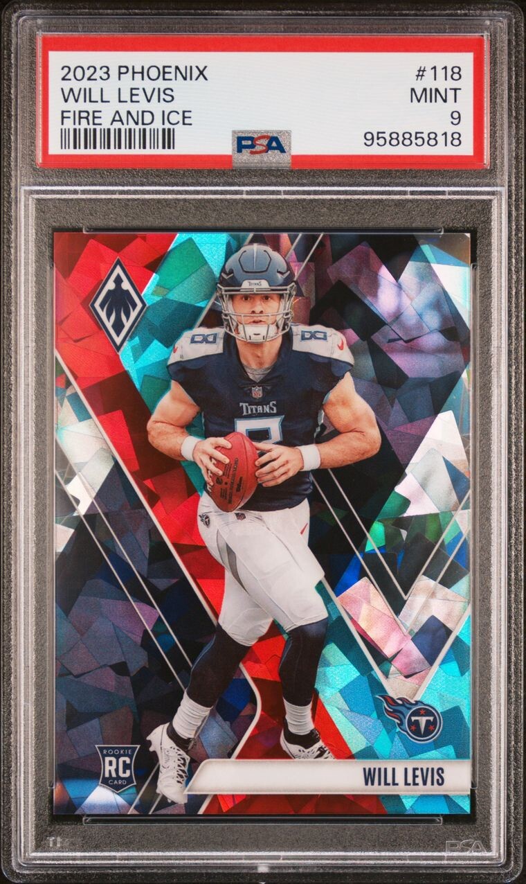 2023 Panini Phoenix Fire And Ice #118 Will Levis /50 Titans RC Rookie  PSA 9