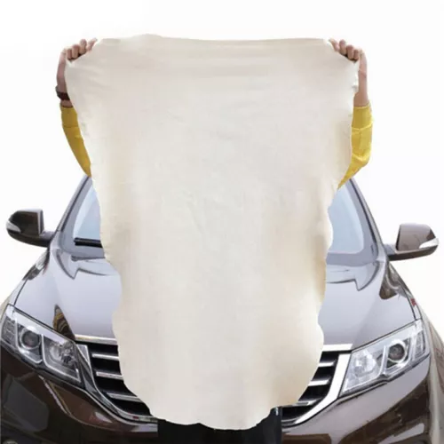 Natural Chamois Leather Car Drying-Towel Cleaning Cloth Absorbent Shammy PU - Picture 5 of 14