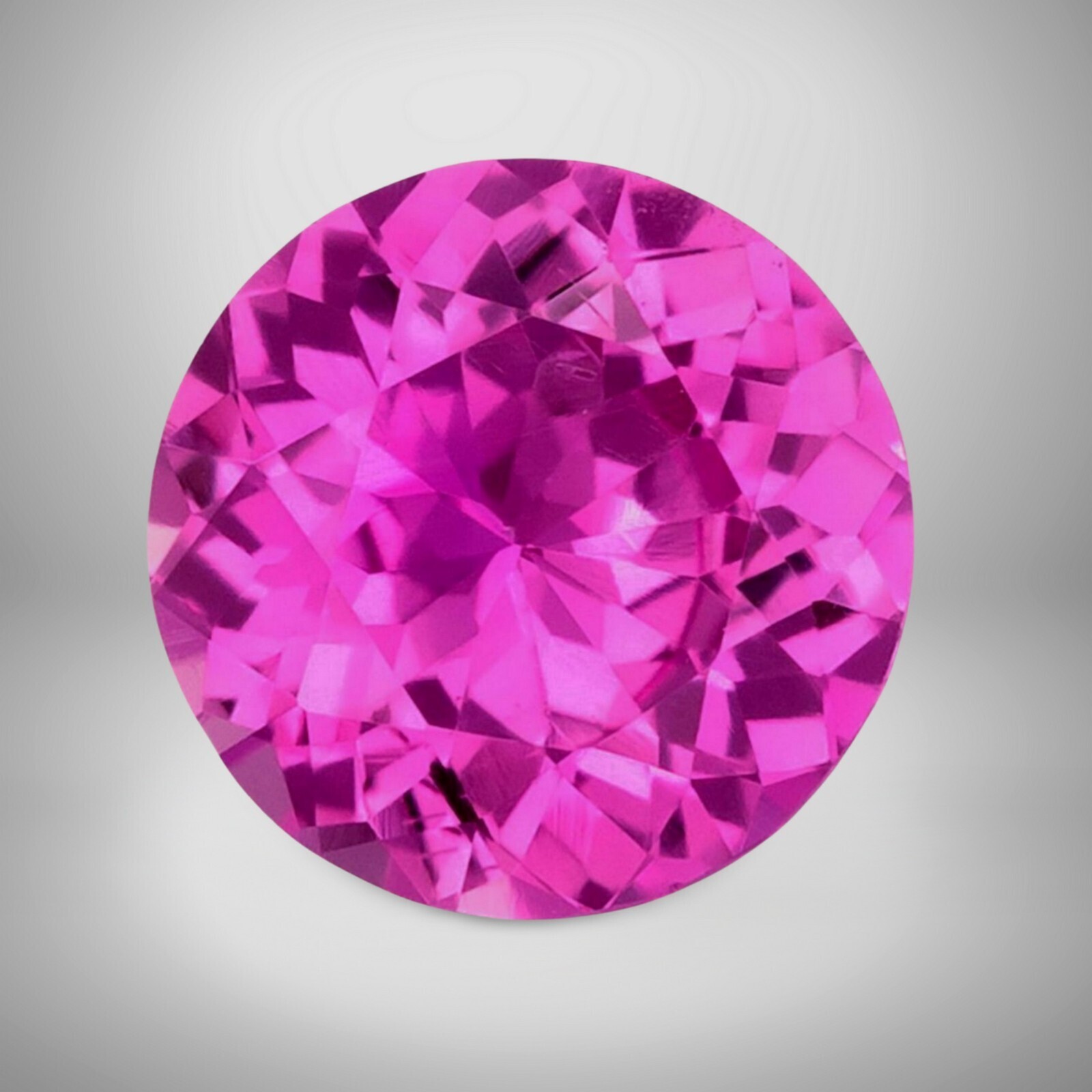 Pink Sapphire Round Cut Loose Gemstone 3.50 Carats 10mm Sparkling