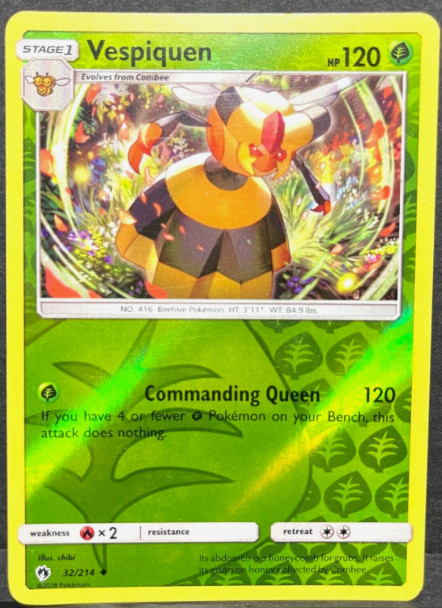 Pokémon - VESPIQUEN 32/214 - Reverse Holo - Lost Thunder - NM/M