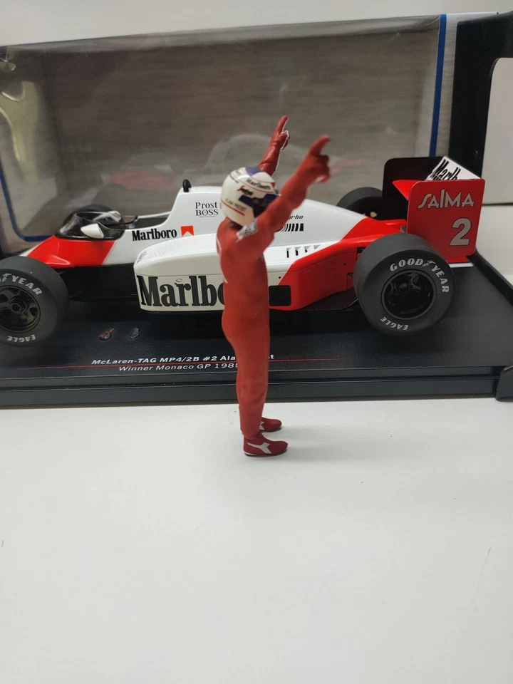 McLaren MP4/2B Prost Monaco GP WC 1985 1/18+ Driver Défauts Description - Photo 4/4