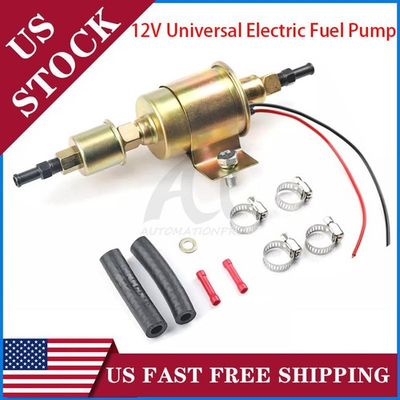 #ad Universal Electric Fuel Pump Inline 12V Low Pressure 5 9 PSI GAS Diesel E8012S $13.49