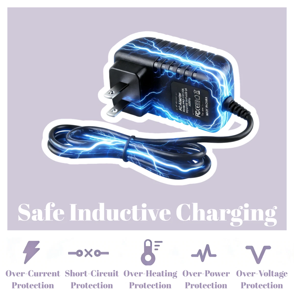 12V Adapter for Biowind AirBoost T4 Model HZD-92F-W 92F-B HZD-92F