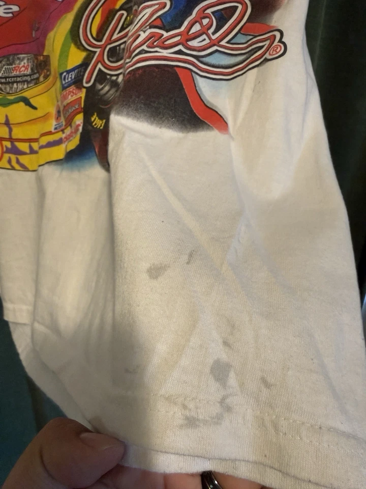 Vintage 90’s Dale Earnhardt Maximum Velocity Rainbow NASCAR AOP T-Shirt Men’s XL - Image 4 of 4