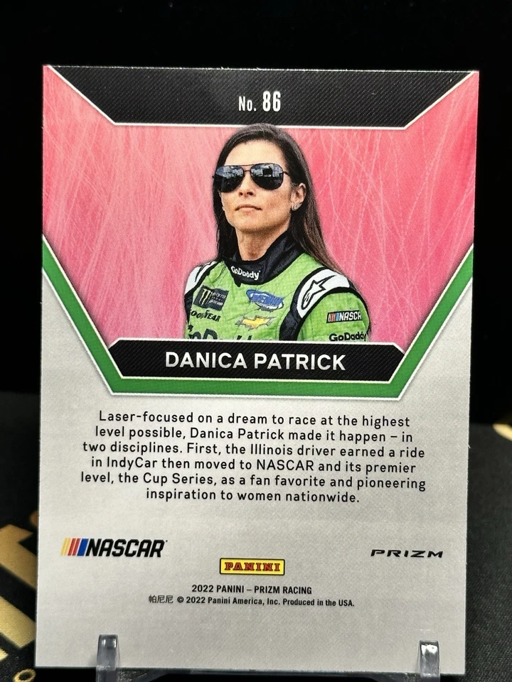 2022 Panini Prizm Racing Danica Patrick Icons Blue Prizm Parallel  - Image 2 of 2