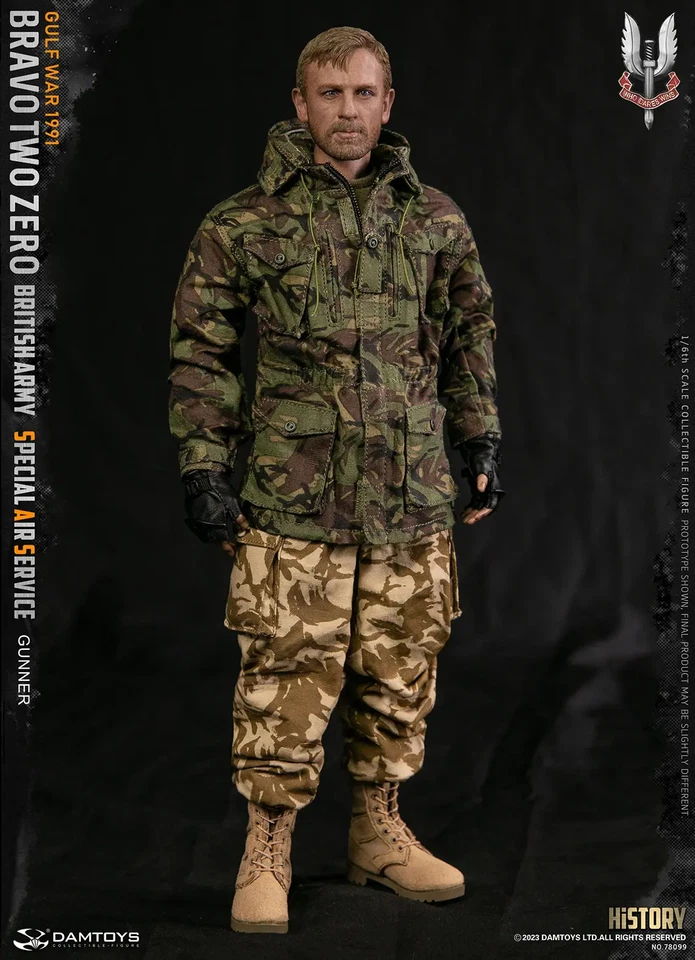 Figura DAMToys escala 1/6 12" ejército británico servicio aéreo especial artillero SAS 78099 Foto 4 de 4