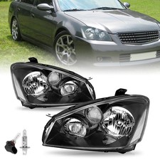Headlight Assembly for 2005-2006 Altima Halogen Black Clear Reflector
